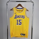 2023 Los Angeles Lakers Yellow Austin Reaves #15 Adult NBA Jersey