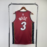 2023 Miami Heat Red Wade #3 Adult NBA Jersey