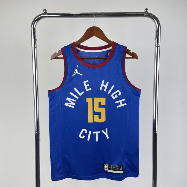 2023 Denver Nuggets Blue Jokić #15 Adult NBA Jersey