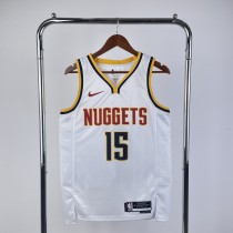 2023 Denver Nuggets White Jokić #15 Adult NBA Jersey