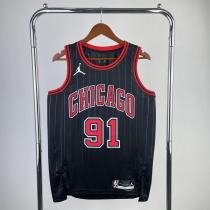 2023 Chicago Bulls Black Rodman #91 Adult NBA Jersey