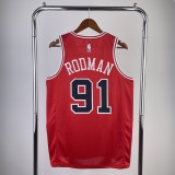 2023 Chicago Bulls Red Rodman #91 Adult NBA Jersey