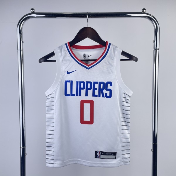 2023 Los Angeles Clippers WESTBROOK #0 Kids NBA Jersey