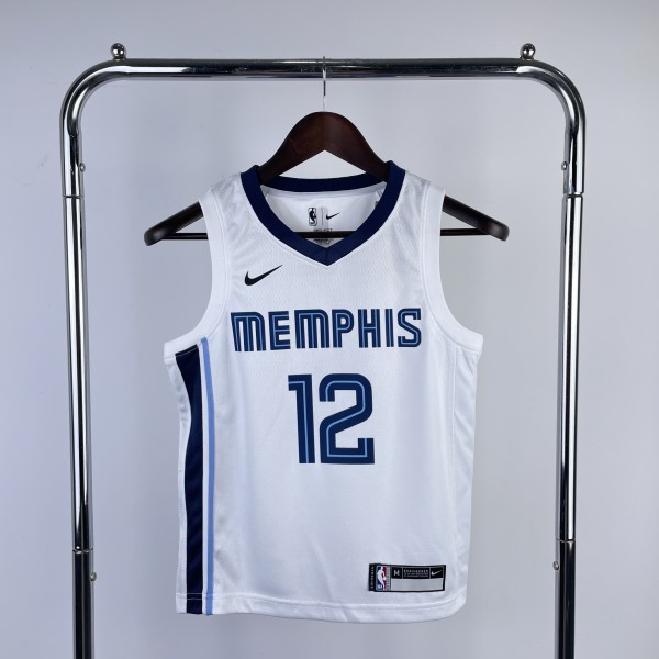 2023 Memphis Grizzlies Morant #12 Kids NBA Jersey