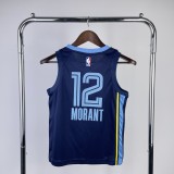 2023 Memphis Grizzlies Morant #12 Kids NBA Jersey