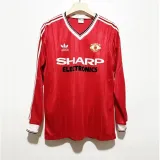 1982-1983 Man United Home Adult Retro LS Soccer Jersey