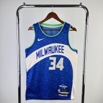 2024 Milwaukee Bucks  ANTETOKOUNMPO #34 Adult NBA Jersey
