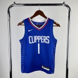 2023 Los Angeles Clippers HARDEN #1 Kids NBA Jersey