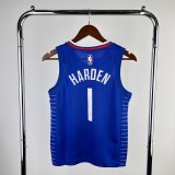 2023 Los Angeles Clippers HARDEN #1 Kids NBA Jersey