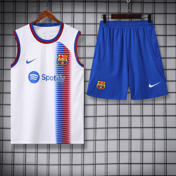 24/25 Barcelona Adult Sleeveless Jersey+Shorts Suit