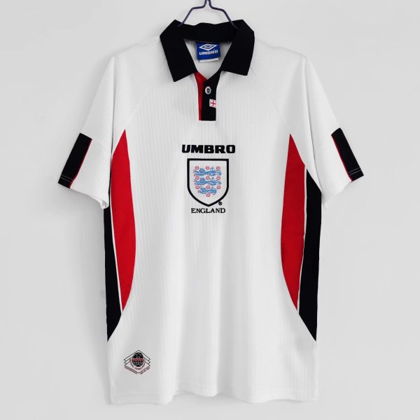 1998 England Home Adult Retro Soccer Jersey