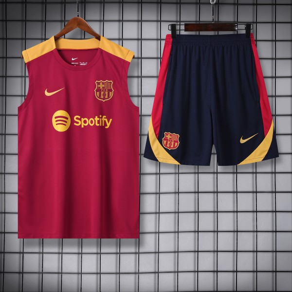 24/25 Barcelona Adult Sleeveless Jersey+Shorts Suit