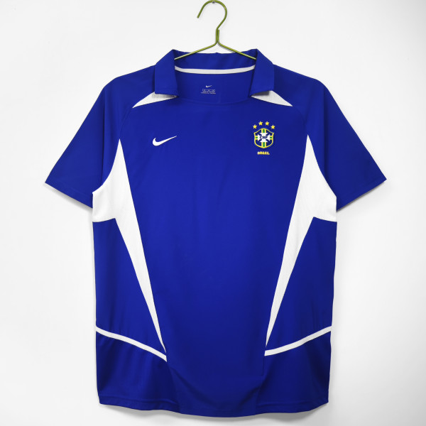 2002 Brazil Away Adult Retro Soccer Jersey