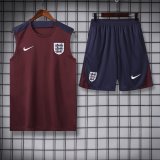 24/25 England Adult Sleeveless Jersey+Shorts Suit