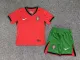 24/25 Portugal Home Kids Soccer Jersey+Shorts