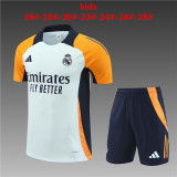 24/25 Real Madrid Kids Training Jersey+Shorts Suit