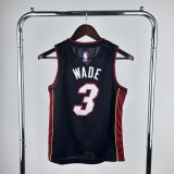 2023 Miami Heat Wade #3 Kids NBA Jersey