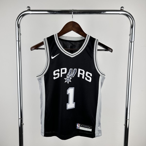 2023 San Antonio Spurs WEMBANYAMA #1 Kids NBA Jersey