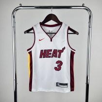 2023 Miami Heat Wade #3 Kids NBA Jersey