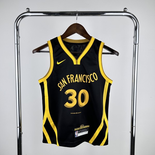 2024 Golden State Warriors Curry #30 Kids NBA Jersey