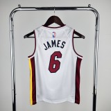 2023 Miami Heat JAMES #6 Kids NBA Jersey