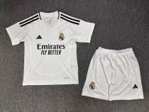 24/25 Real Madrid Home Kids Soccer Jersey+Shorts