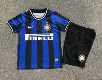 2009-2010 Inter Milan Home Kids Retro Soccer Jersey+Shorts