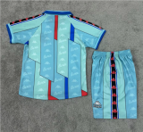 1995-1997 Barcelona Away Kids Retro Soccer Jersey+Shorts