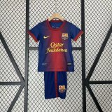 2012-2013 Barcelona Home Kids Retro Soccer Jersey+Shorts