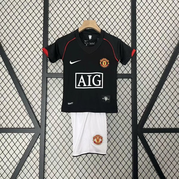 2007-2008 Man United Third Kids Retro Soccer Jersey+Shorts