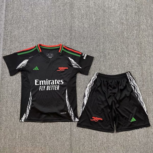 24/25 Arsenal Away Kids Soccer Jersey+Shorts