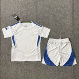 24/25 Leeds United Home Kids Soccer Jersey+Shorts