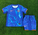 24/25 Chelsea Home Kids Soccer Jersey+Shorts