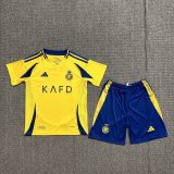 24/25 Al Nassr Home Kids Soccer Jersey+Shorts