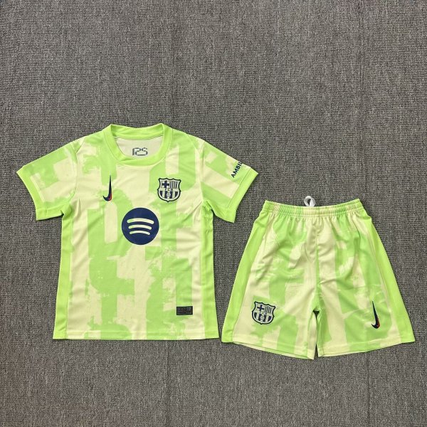 24/25 Barcelona Third Kids Soccer Jersey+Shorts