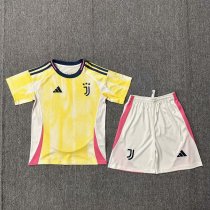 24/25 Juventus Away Kids Soccer Jersey+Shorts