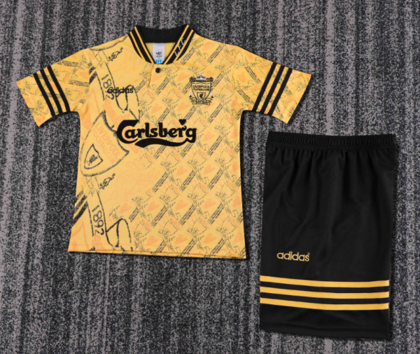 1994-1996 Liverpool Third Kids Retro Soccer Jersey+Shorts