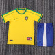 1998 Brazil Home Kids Retro Soccer Jersey+Shorts