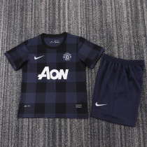 2013-2014 Man United Away Kids Retro Soccer Jersey+Shorts