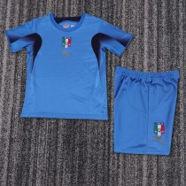 2006 Italy Home Kids Retro Soccer Jersey+Shorts