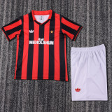 1990-1991 AC Milan Home Kids Retro Soccer Jersey+Shorts