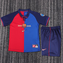 Barcelona 100th Anniversary Kids Retro Soccer Jersey+Shorts