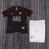 2007-2008 Man United Away Kids Retro Soccer Jersey+Shorts