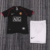 2007-2008 Man United Away Kids Retro Soccer Jersey+Shorts