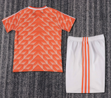 1988 Netherlands Home Kids Retro Soccer Jersey+Shorts