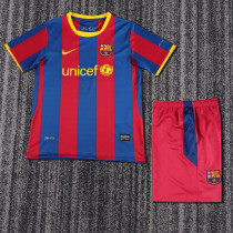 2010-2011 Barcelona Home Kids Retro Soccer Jersey+Shorts