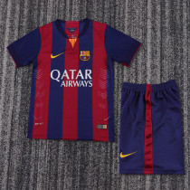 2014-2015 Barcelona Home Kids Retro Soccer Jersey+Shorts