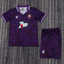1992-1993 Fiorentina Home Kids Retro Soccer Jersey+Shorts