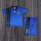 1994 Argentina Away Kids Retro Soccer Jersey+Shorts