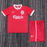 1997-1998 Liverpool Home Kids Retro Soccer Jersey+Shorts